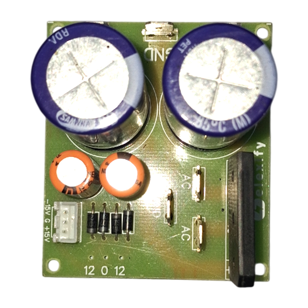 Amplifier Power Supply Board, 6800uF 50V X 2 + 12 0 12 view 2