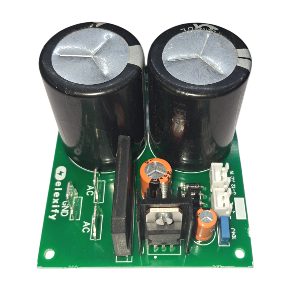 Amplifier Power Supply Board, 6800uF 63V X 2 with 5V 7805 REGULATOR view 3