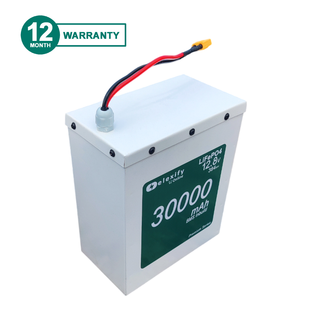 ELEXIFY Premium 12.8V 30000mAh (30Ah) LiFePO4 Battery with 40A DALY BMS (1 Year Warranty) view 3