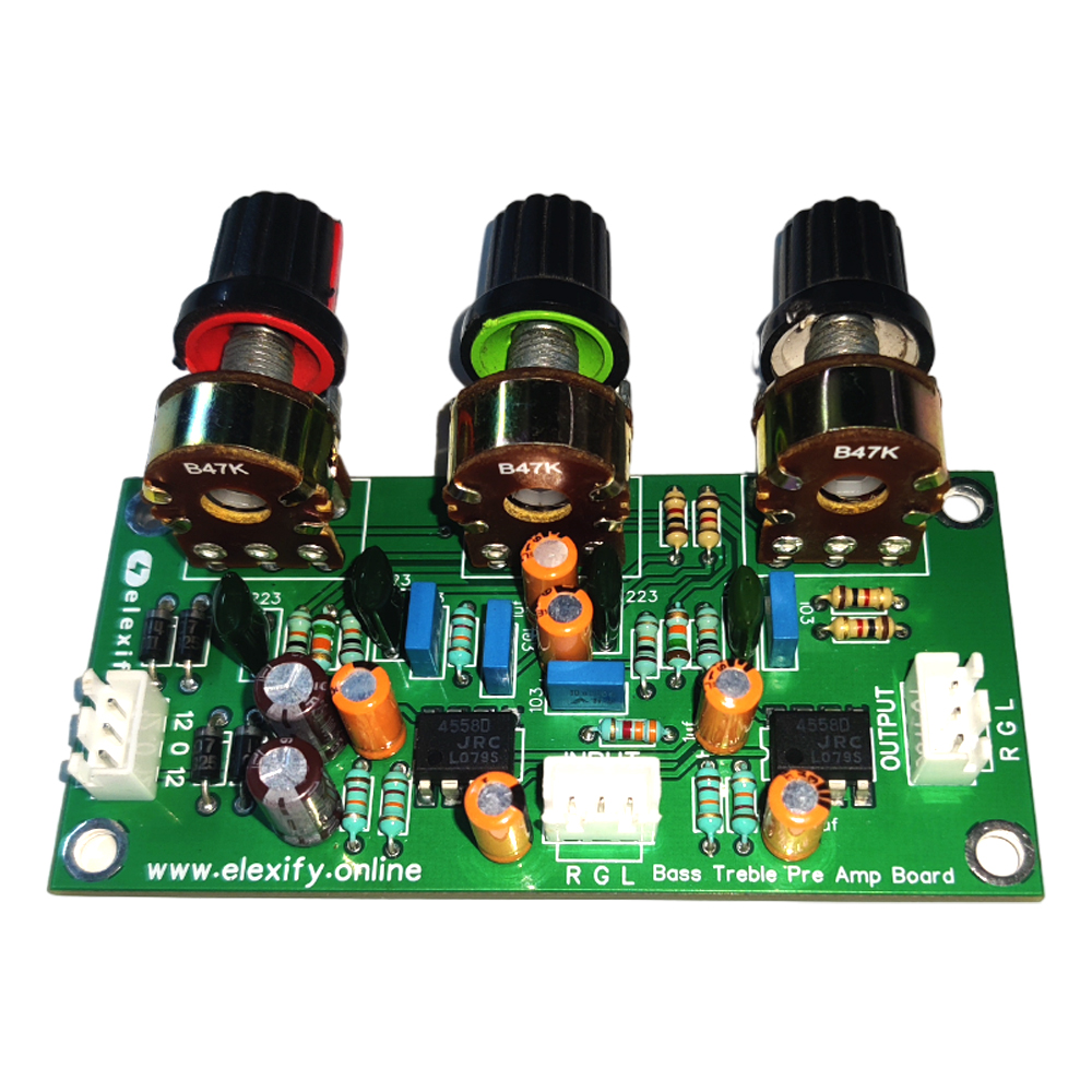 Pre Amplifier Bass Treble Board (Stereo with Double Sided PCB) view 3