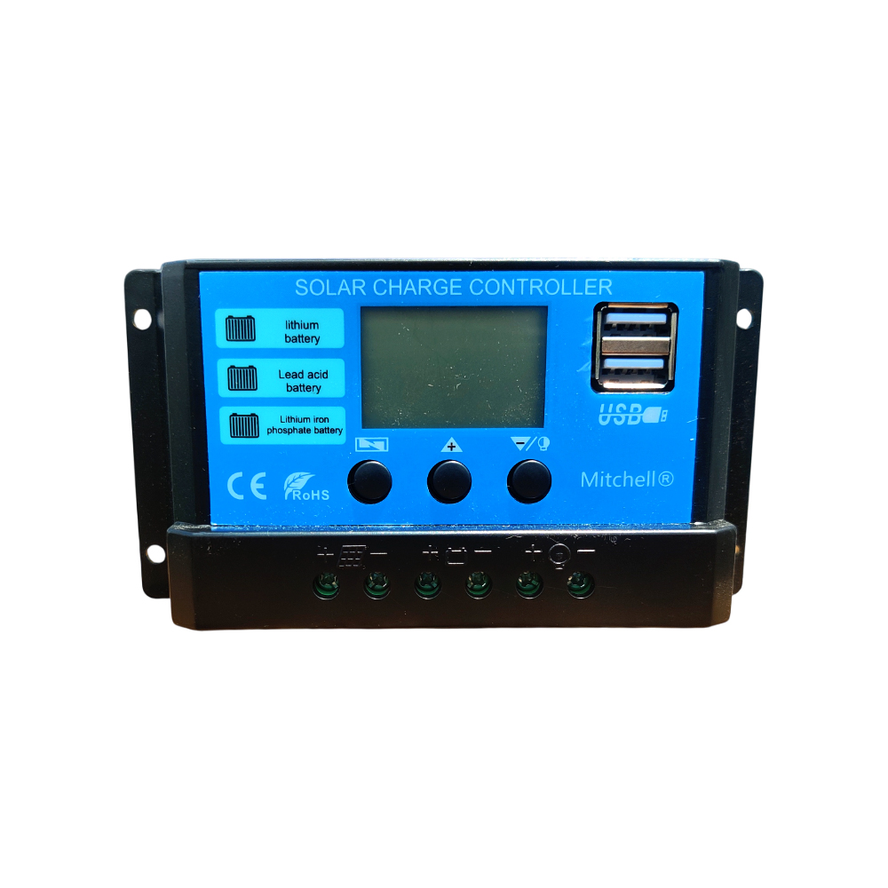 Solar Charge Controller 10A – 12V/24V Auto (Li-ion / LiFePO4 / Lead-Acid)